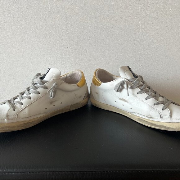 Women's Golden Goose Super-Star with Gold Heel Tab and Stud Lettering - Size 40 - Picture 6 of 16
